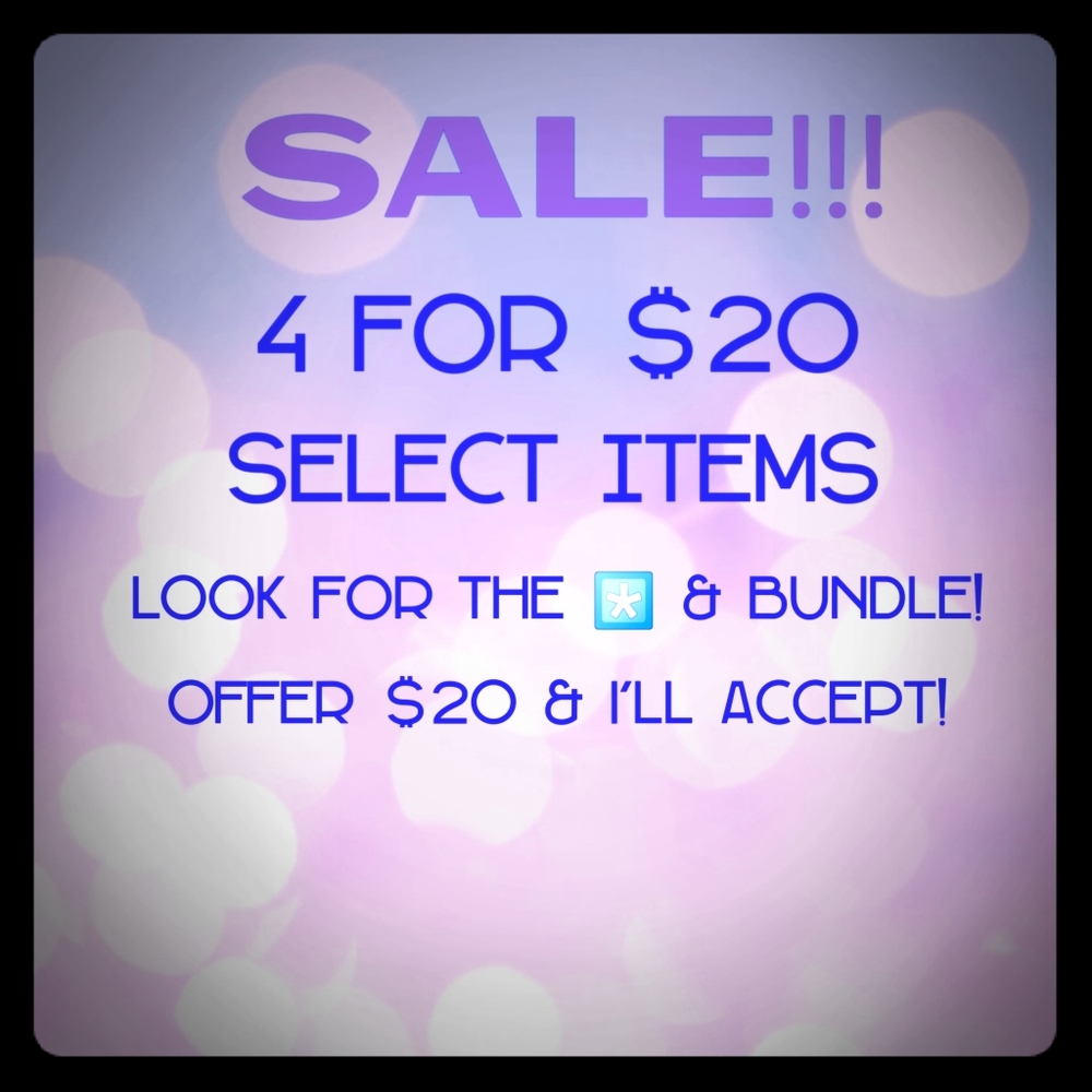 *️⃣ 4/$20 SALE!!!